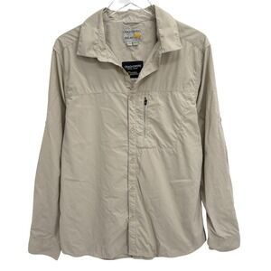 Craghoppers National Geographic SolarShield Hiking Shirt Men L Beige Long Sleeve